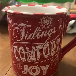Certified International Red Holiday Mug with Tidings of Comfort and Joy